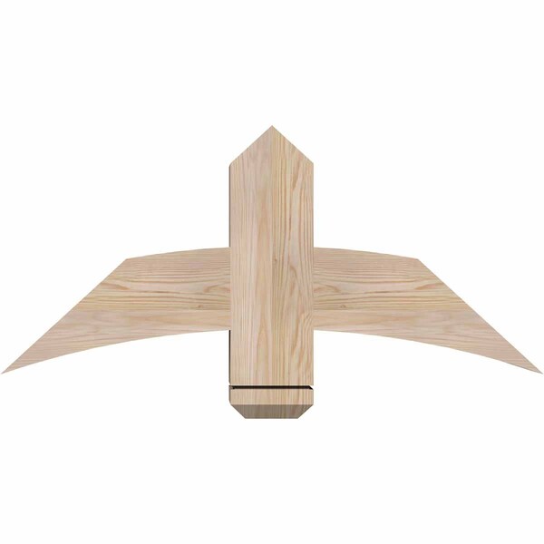 Ekena Millwork Bellingham Smooth Timber Gable Bracket, Douglas Fir, 36"W x 16"H x 5 1/2"D x 5 1/2"F, 11/12 Pitch GBW036X16X0606BEL00SDF - main